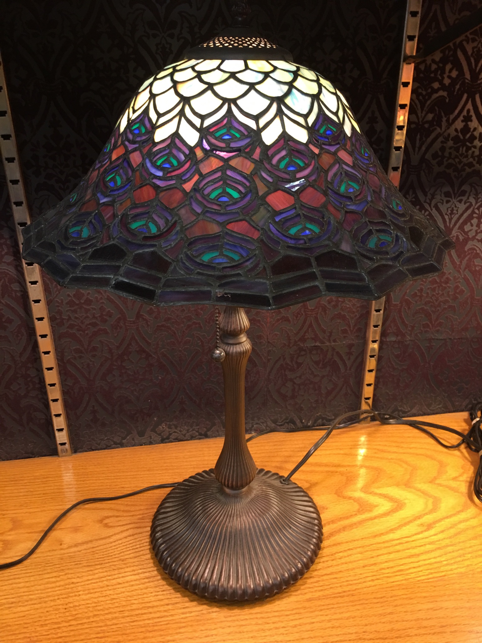 Meyda Tiffany Style Peacock Lamp